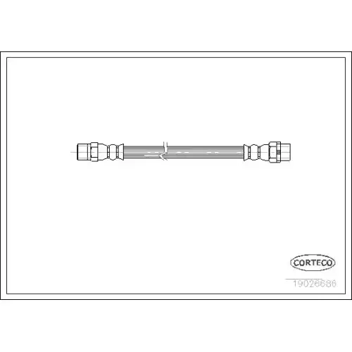 CORTECO Fren Hortumu Arka 200Mm 19026686