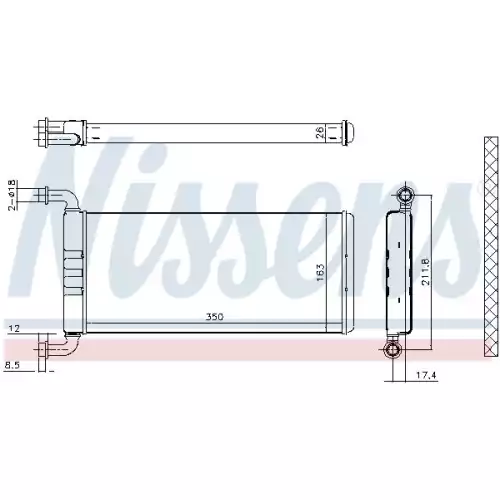 NISSENS Kalorifer Radyatörü 2E0819017C 72041