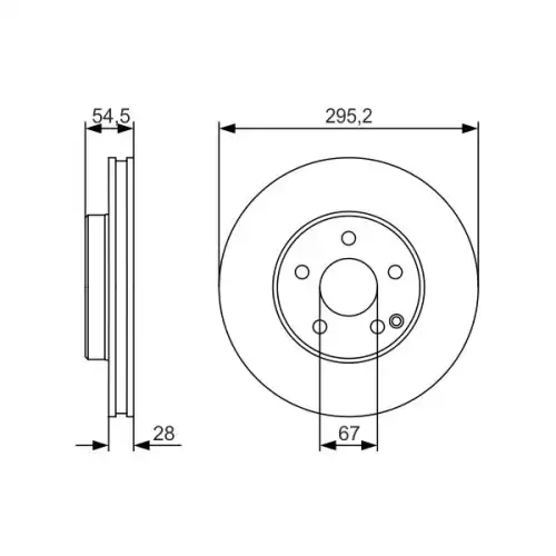 BOSCH Ön Fren Diski 298mm Havalı Yüksek Karbon Alasımlı 0986479S07