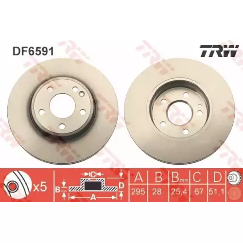 TRW Ön Fren Diski DF6591