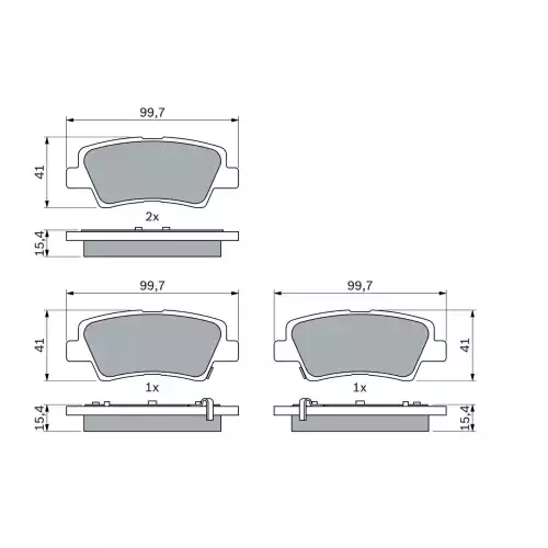 BOSCH Arka Fren Balatası Tk 0986494557