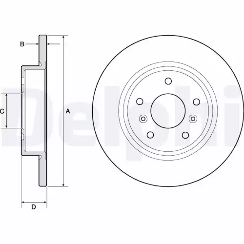 DELPHI Arka Fren Diski Karbon Kaplamalı BG4807C