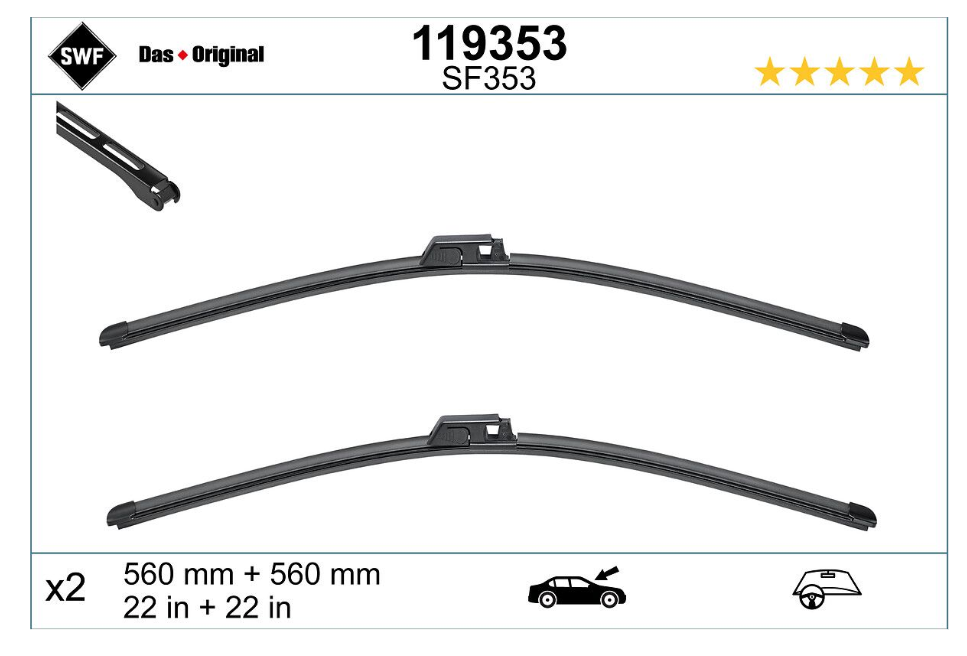 SWF Silecek Süpürgesi Seti 560 560mm