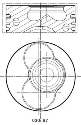 MAHLE Motor Pistonu 79.50mm 3-4 Silindir