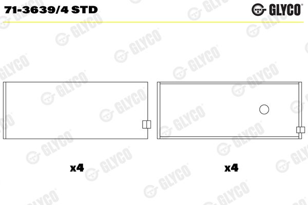 GLYCO Kol Yatak Std Adet