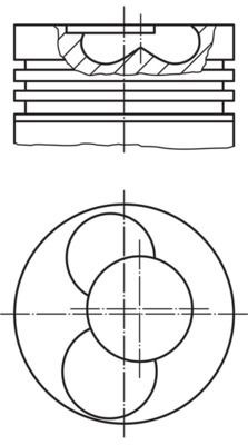 MAHLE Motor Pistonu 79.50mm 1-2 Silindir