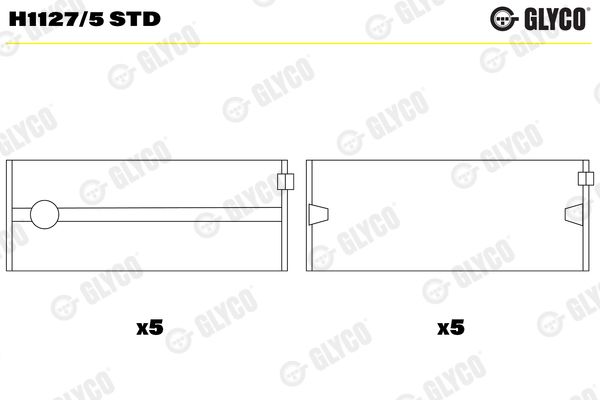 GLYCO Motor Ana Yatak 0,50 Takım