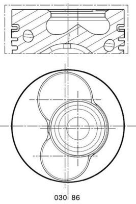 MAHLE Motor Pistonu 79.50mm 1-2 Silindir