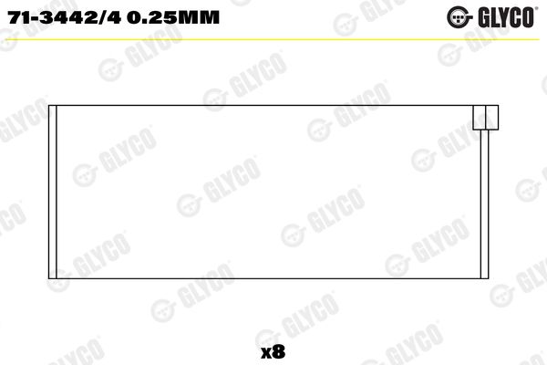 GLYCO Kol Yatak 8-0.25