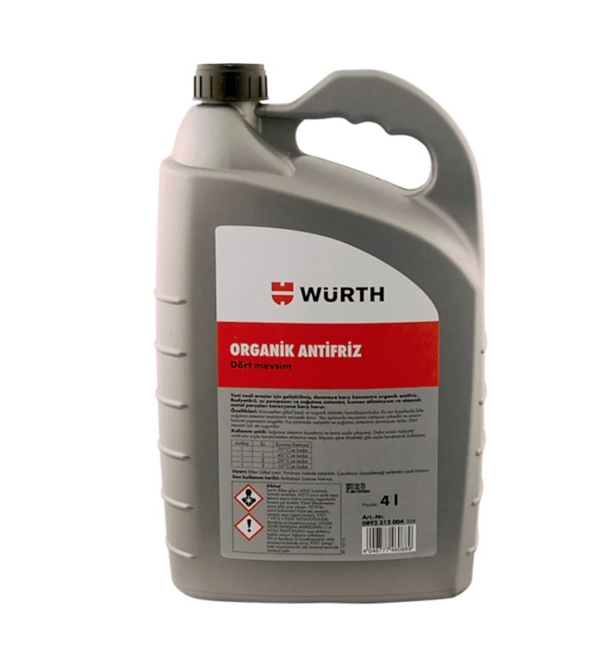 WÜRTH Würth Organik Antifriz 4 Mevsim 4Lt