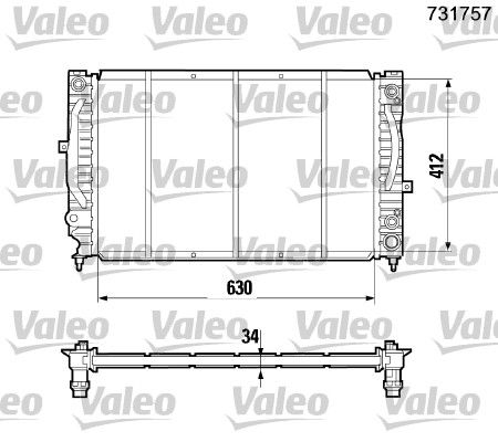 VALEO Motor Su Radyatörü Otomatik