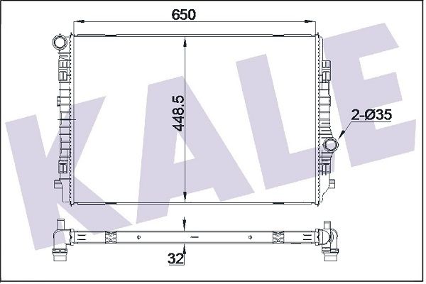 KALE Motor Su Radyatörü 32Mm