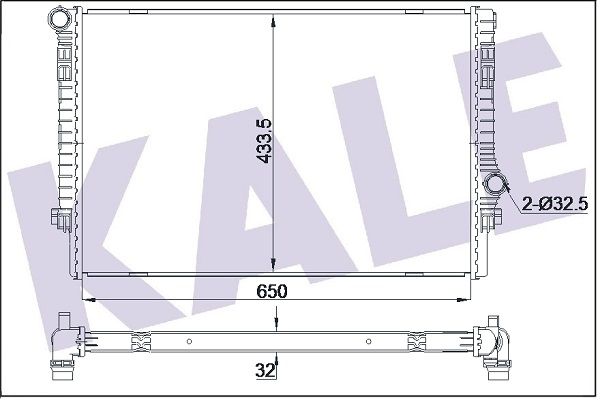 KALE Motor Su Radyatörü 32Mm