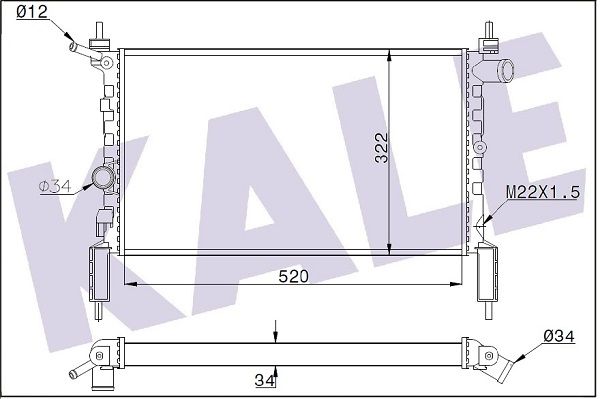 KALE Motor Su Radyatörü