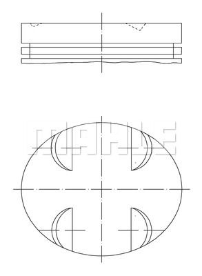 MAHLE Piston+Segman 92.90mm