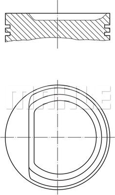 MAHLE Piston+Segman 72.00Mm Std