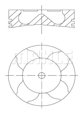 MAHLE Piston+Segman 0.50 79.00Mm