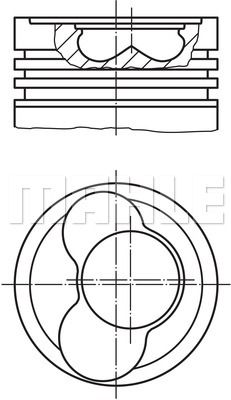 MAHLE Piston+Segman 0.50 79.51Mm