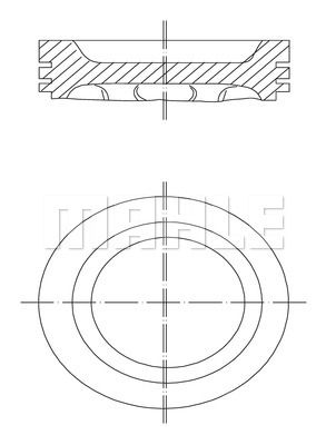 MAHLE Piston+Segman 0.40 78.50Mm