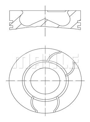 MAHLE Piston+Segman 0.50-0.20Mm Kısa 73.70Mm