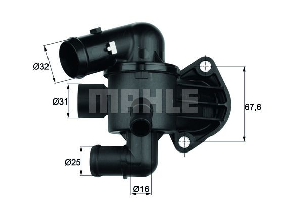 MAHLE Termostat 87°C Plastik Gövdeli