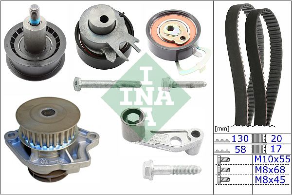 INA Eksantrik Triger Kayış Seti+Su Pompası 036109181B Dahil