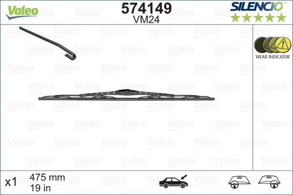 VALEO Ön Cam Silecek Süpürgesi 475mm X1