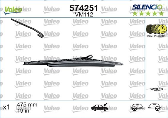 VALEO Silecek Süpürgesi Sılencıo Spoy X1 Vm112 475mm