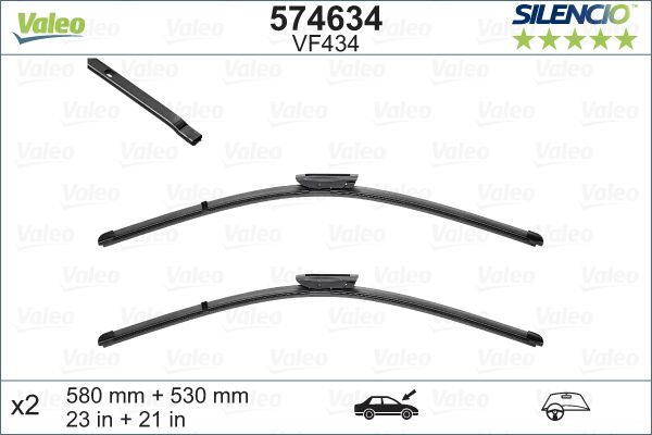 VALEO Silecek Süpürgesi Seti X Trem 580 530mm Flat Blade