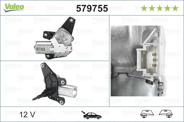 VALEO Arka Cam Silecek Motoru