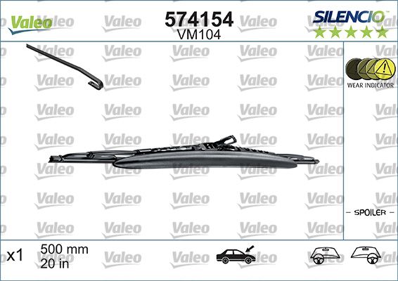 VALEO Ön Cam Silecek Takım X1Spoylerlı 500mm