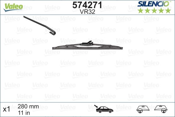 VALEO Silecek Süpürgesi Sılencıo Arka 280mm