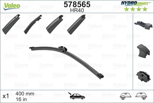 VALEO Arka Cam Silecek Süpürgesi Hydro 400 mm