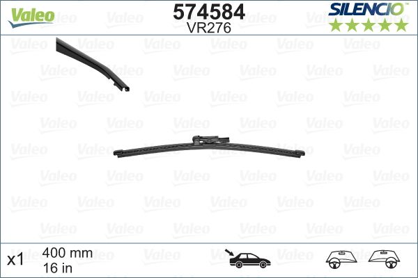 VALEO Arka Cam Silecek Süpürgesi 380mm