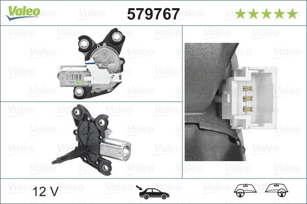 VALEO Arka Cam Silecek Motoru