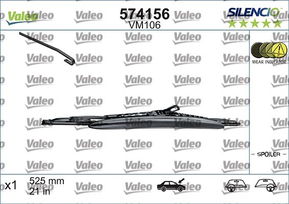 VALEO Silecek Süpürgesi Sılencıo Spoy X1 Vm106 525mm