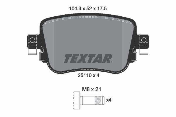 TEXTAR Arka Fren Balatası Tk