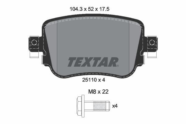 TEXTAR Arka Fren Balatası Tk