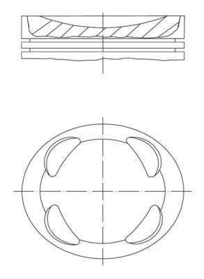 MAHLE Piston+Segman 77.51mm