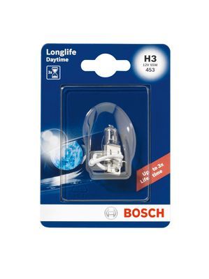 BOSCH Ampül 12V H3 Pk22S Longlıfe Daytıme