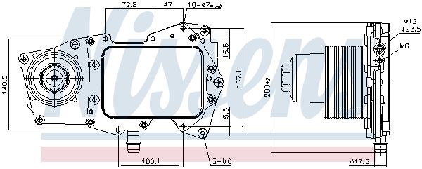 NISSENS Motor Yağ Radyatörü