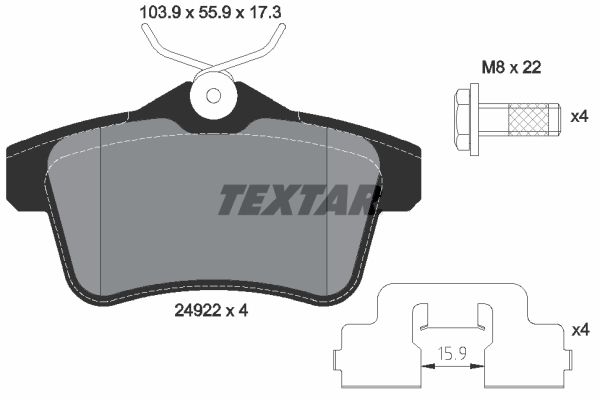 TEXTAR Arka Fren Balatası