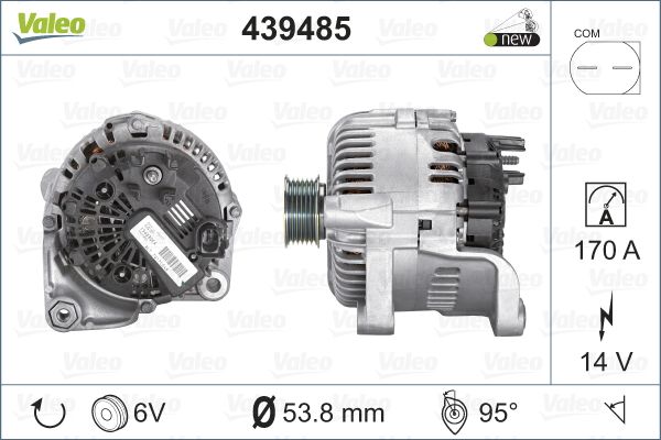 VALEO Alternatör 12 V 170A