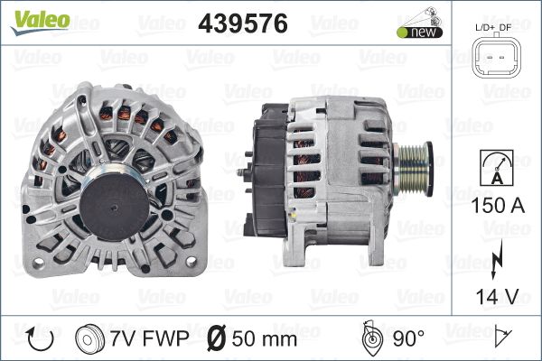 VALEO Alternatör 12 V 150A