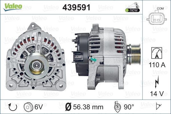 VALEO Alternatör 12 V 110A