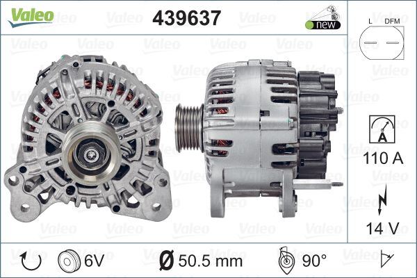 VALEO Alternatör 12 V 110A