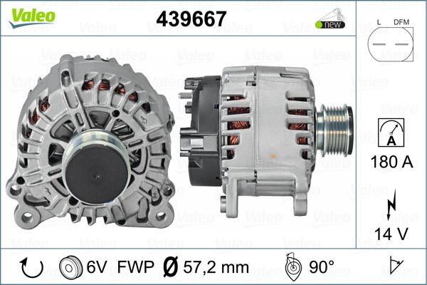 VALEO Alternatör 12 V 180A