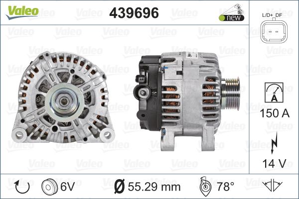 VALEO Alternatör 12 V 150A