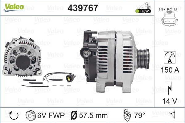 VALEO Alternatör 12 V 150A