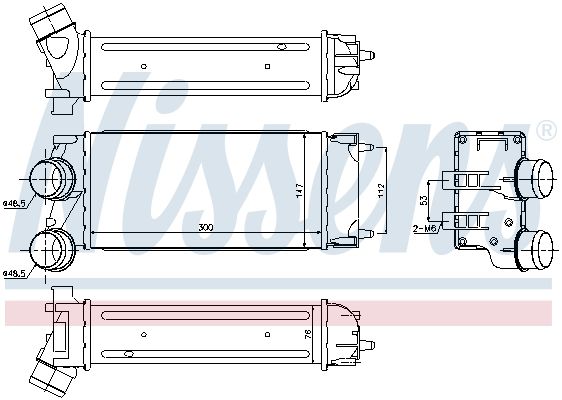 NISSENS Turbo İntercool Radyatörü 300x147x76